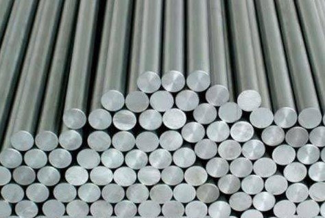 Round steel rods bundled